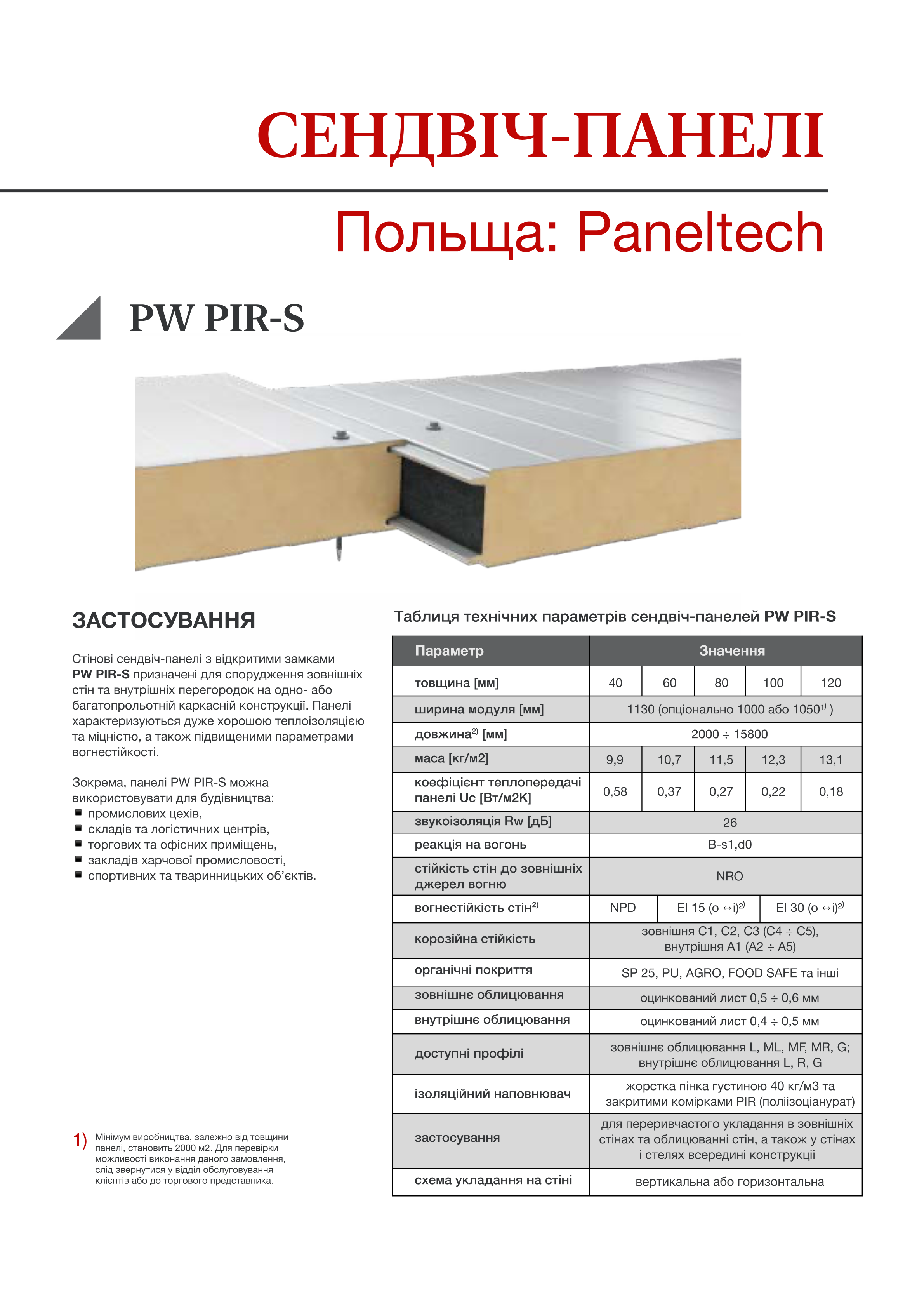  Сендвіч-панелі | Польща: Paneltech