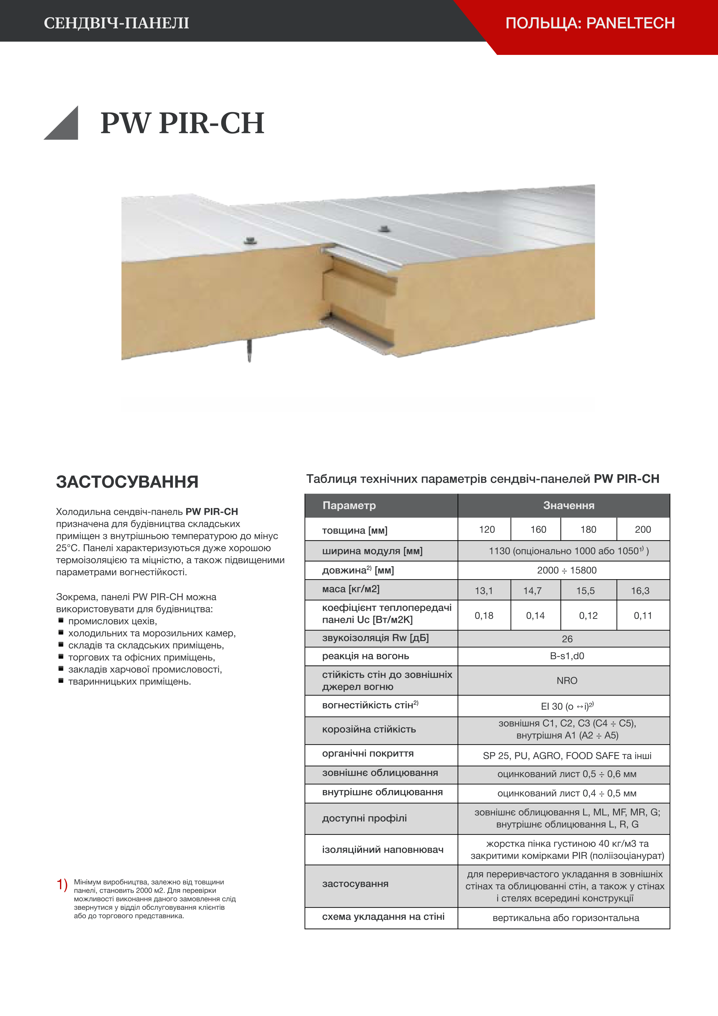  Сендвіч-панелі | Польща: Paneltech