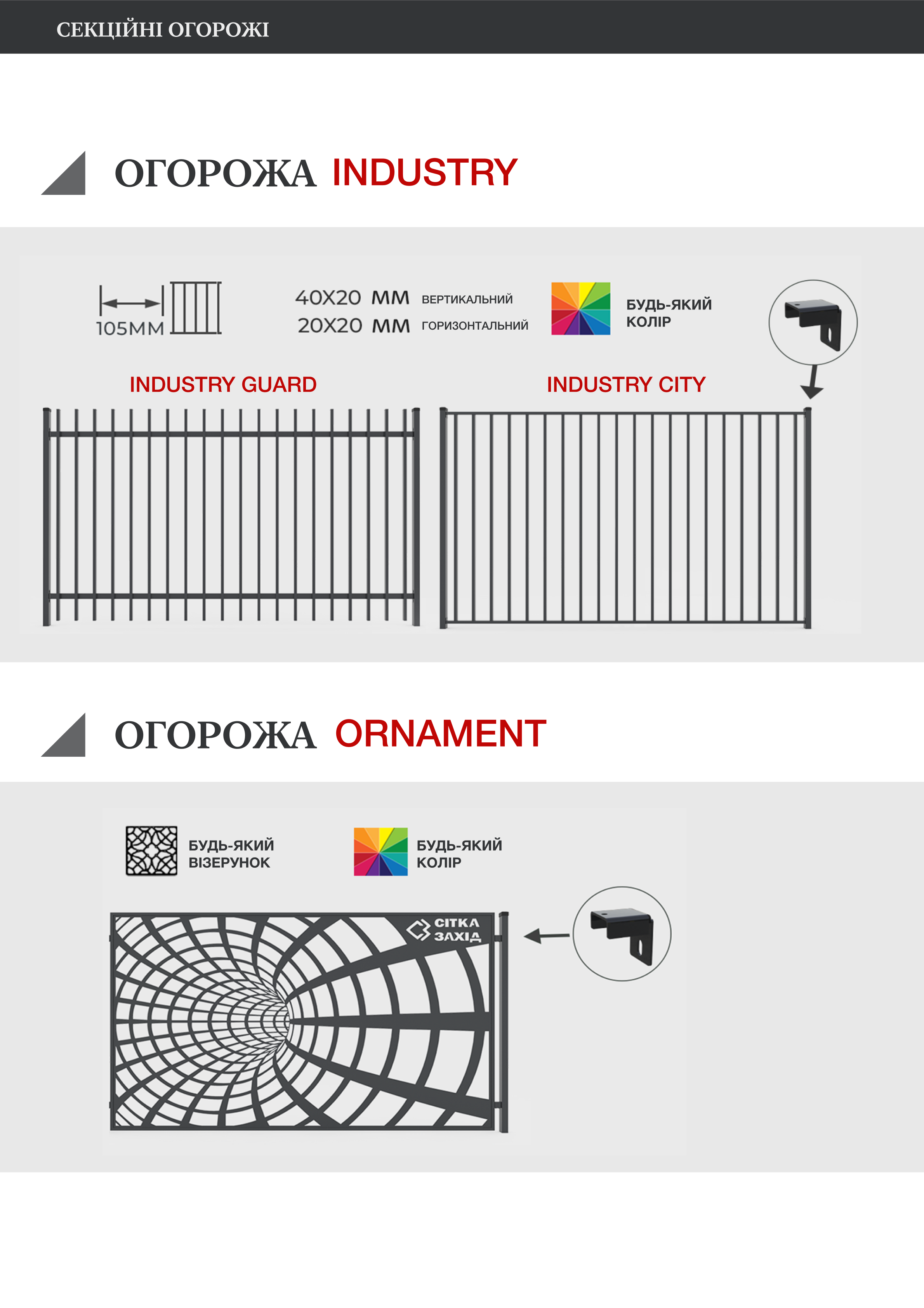  СЕКЦІЙНІ ОГОРОЖІ