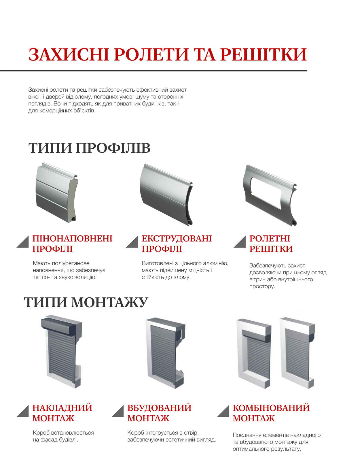  Захисні ролети та решітки